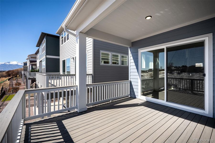 Exterior details and patio area of a home in Trailside at Cottonwood Creek, Colorado Springs (Image 25).