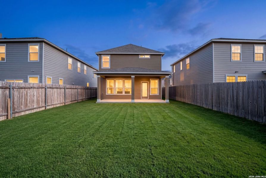 Exterior details and patio area of a home in Berry Springs, Georgetown (Image 26).