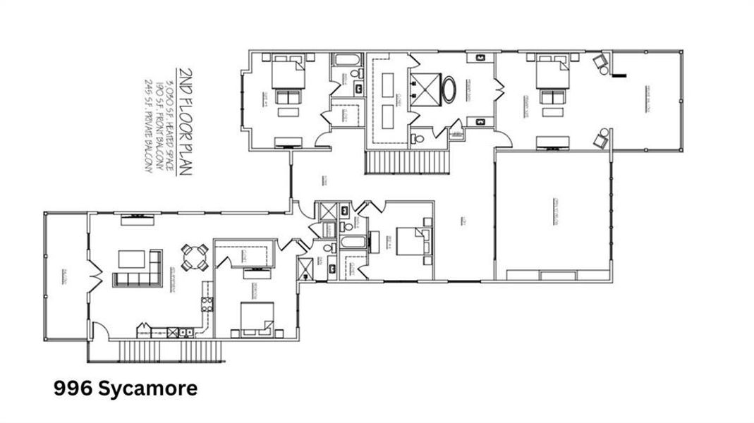 2D floor plan layout of this home in , Decatur, GA (Image 3).