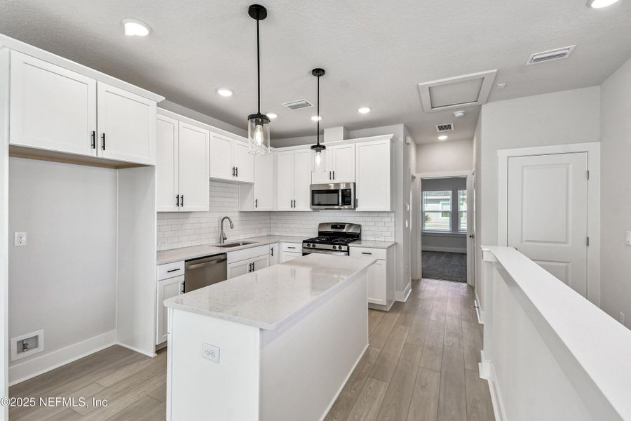 Furnished interior view inside a new home in Kettering at eTown - Garden Collection, Jacksonville (Image 8). Furnished interior view inside a new home in Kettering at eTown - Garden Collection, Jacksonville (Image 8).