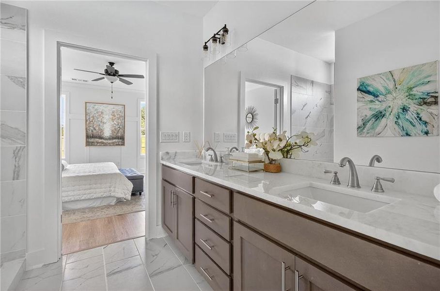 Furnished interior view inside a new home in , Buford (Image 28).