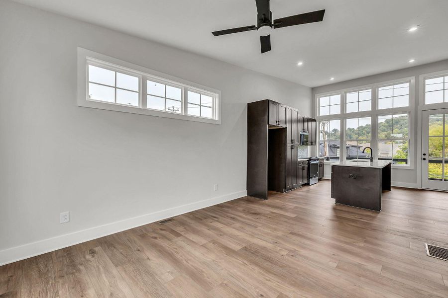 Representative unfurnished interior of a home built from the Welkin by Empire Homes in BelleWether, Chattanooga (Image 10).