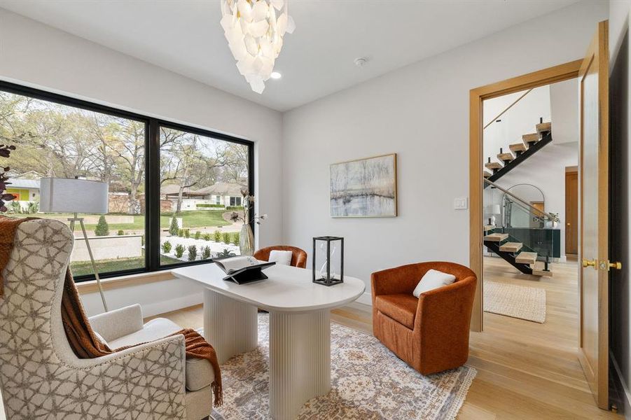 Furnished interior view inside a new home in , Dallas (Image 30).