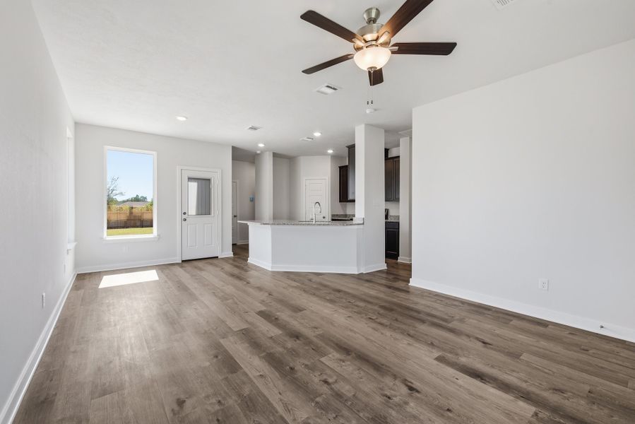 Spacious, unfurnished interior of a new home in The Cottages at Pagosa Springs, Bryan (Image 7). Spacious, unfurnished interior of a new home in The Cottages at Pagosa Springs, Bryan (Image 7).