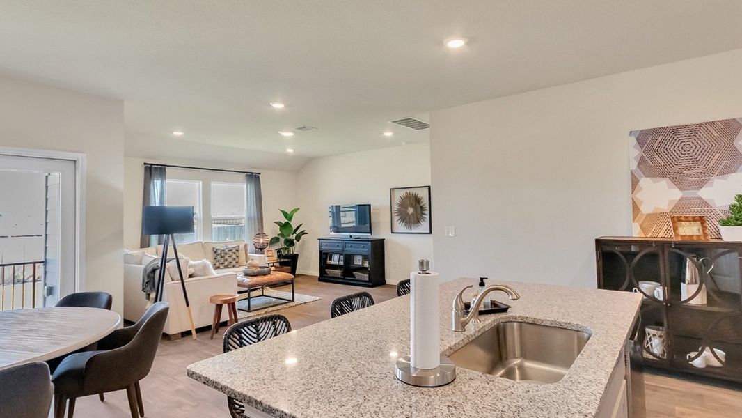 Representative furnished interior of a home built from the The Irvine by D.R. Horton in Trails at Wildhorse, Austin (Image 17).