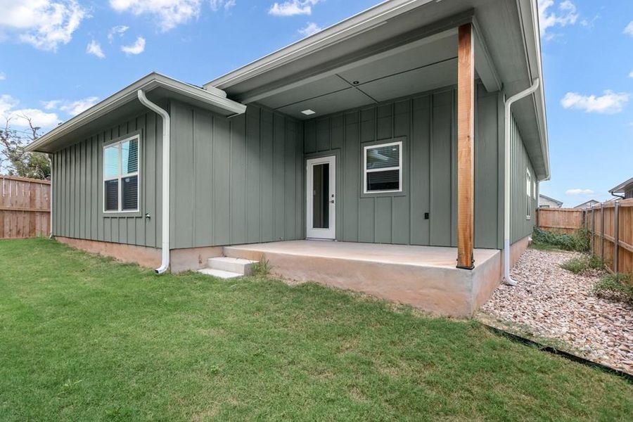 Front exterior of a new home in , Fredericksburg, TX, highlighting curb appeal (Image 19). Front exterior of a new home in , Fredericksburg, TX, highlighting curb appeal (Image 19).