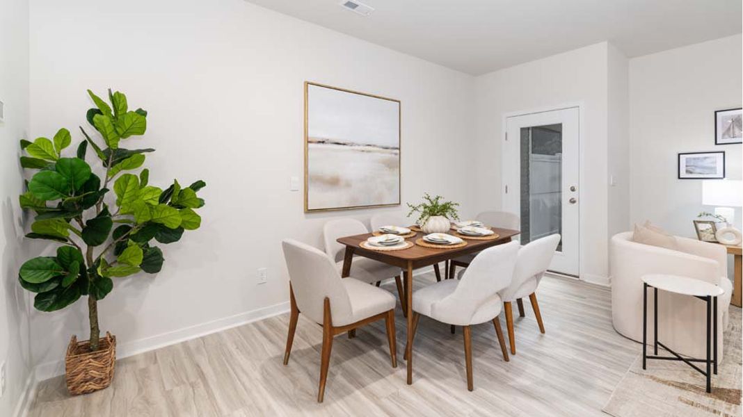 Representative furnished interior of a home built from the Pearson by D.R. Horton in The Townes at Troutman, Troutman (Image 5).