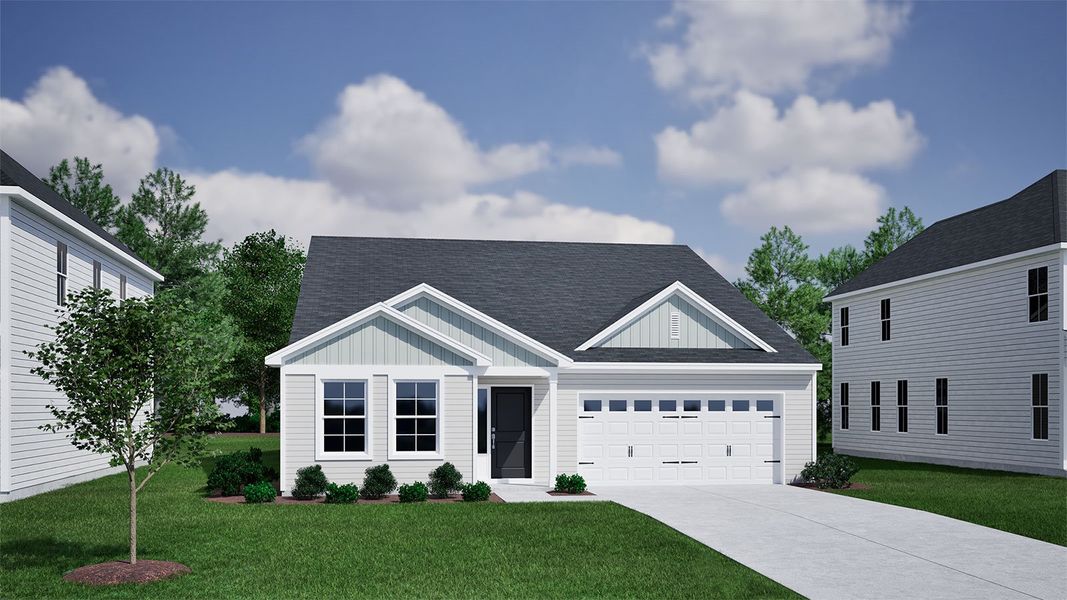 Representative exterior photo of a completed home built from the Lanier - Genesis Value Collection by Mungo Homes in Willowbrook, Shelby, NC (Image 5).