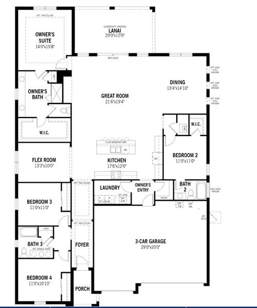 2D floor plan layout for the Mesa Verde by Mattamy Homes in Sunstone Lakeside at Wellen Park, Venice, FL (Image 3). 2D floor plan layout for the Mesa Verde by Mattamy Homes in Sunstone Lakeside at Wellen Park, Venice, FL (Image 3).