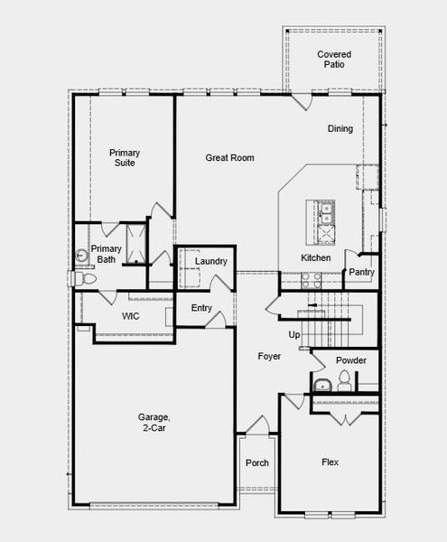 2D floor plan layout of this home in River Ridge, Crandall, TX (Image 4).