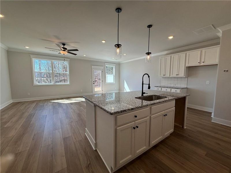 Furnished interior view inside a new home in The Towns at Auburn Station East, Auburn (Image 5).