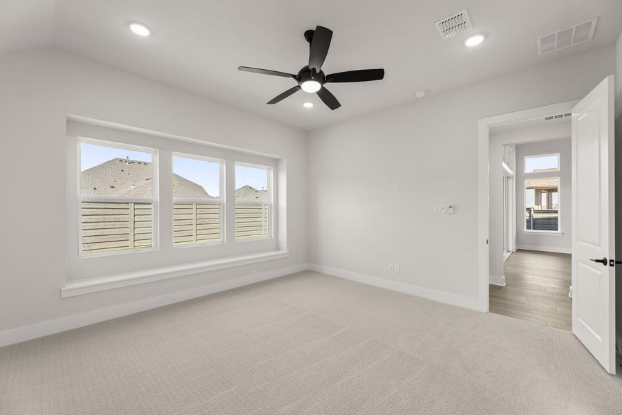 Spacious, unfurnished interior of a new home in Discovery Collection at Union Park, Little Elm (Image 19). Spacious, unfurnished interior of a new home in Discovery Collection at Union Park, Little Elm (Image 19).