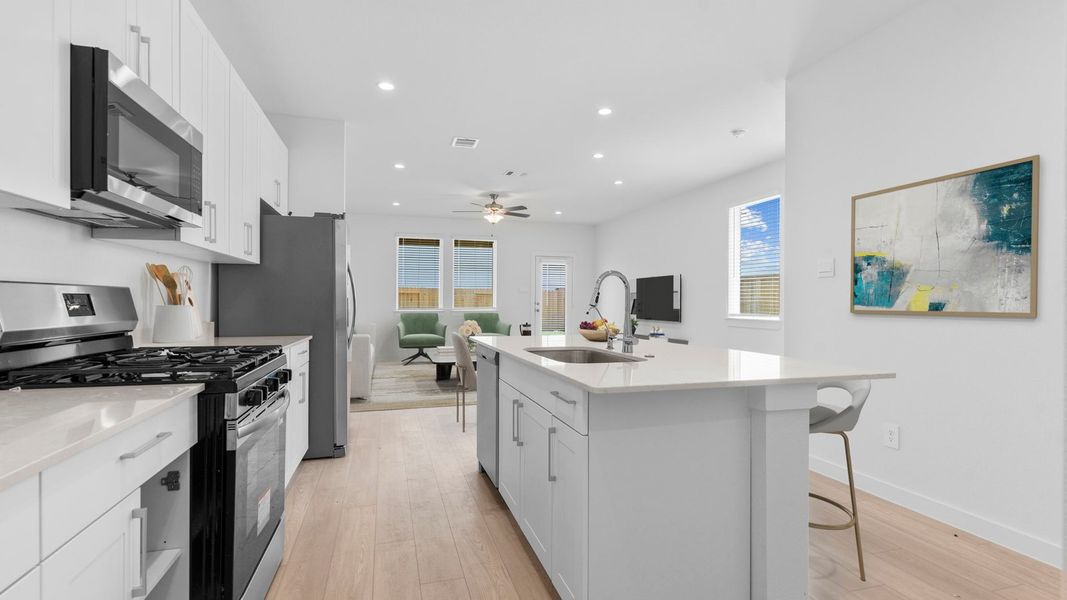 Furnished interior view inside a new home in Lexington Village, Missouri City (Image 10). Furnished interior view inside a new home in Lexington Village, Missouri City (Image 10).