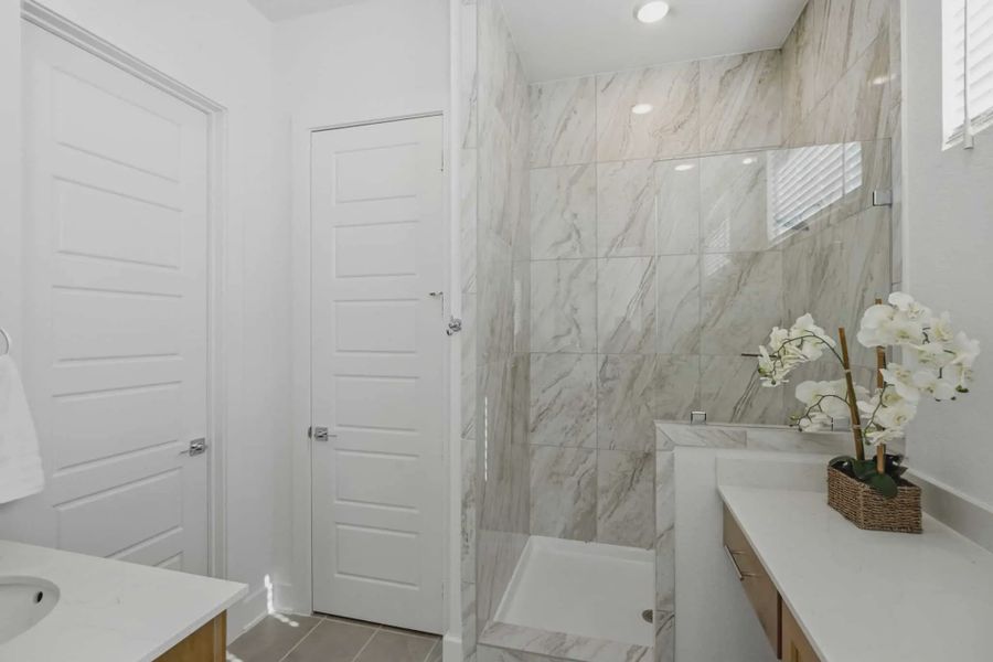 Furnished interior view inside a new home in Centero at Stone Oak, San Antonio (Image 4).