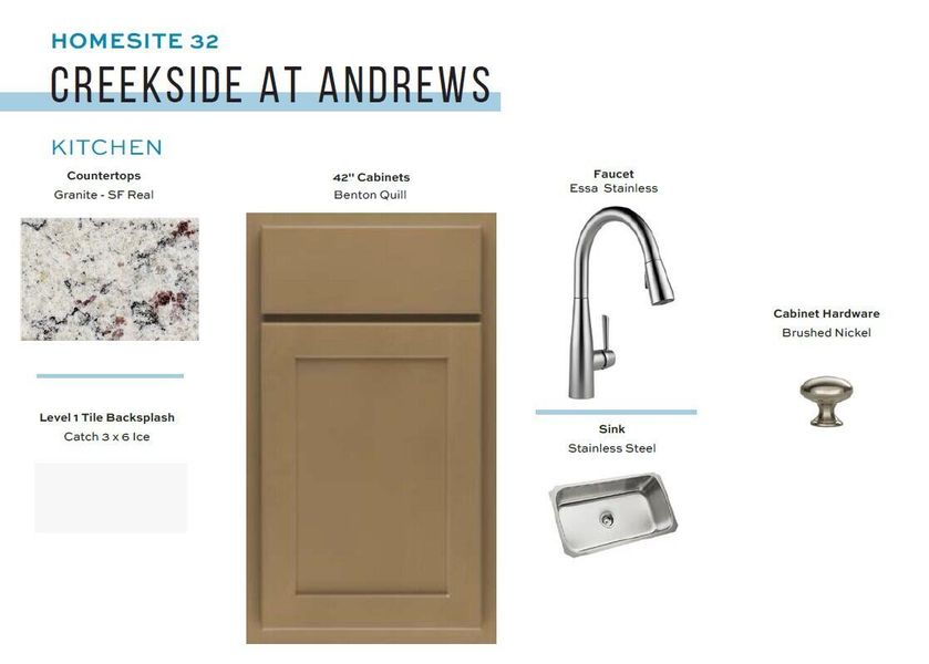 Sample of building materials used in homes in Creekside at Andrews, Summerville (Image 30). Sample of building materials used in homes in Creekside at Andrews, Summerville (Image 30).