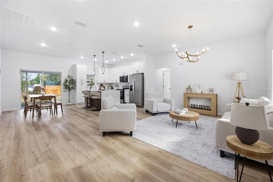 Furnished interior view inside a new home in , Citrus Springs (Image 8).
