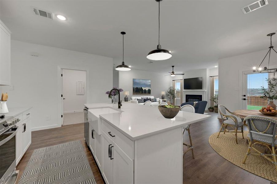 Furnished interior view inside a new home in Aspire at Reunion, Newark (Image 18).