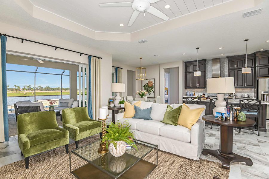 Representative furnished interior of a home built from the Bright Meadow 2 by Neal Communities in Grand Park, Sarasota (Image 18).