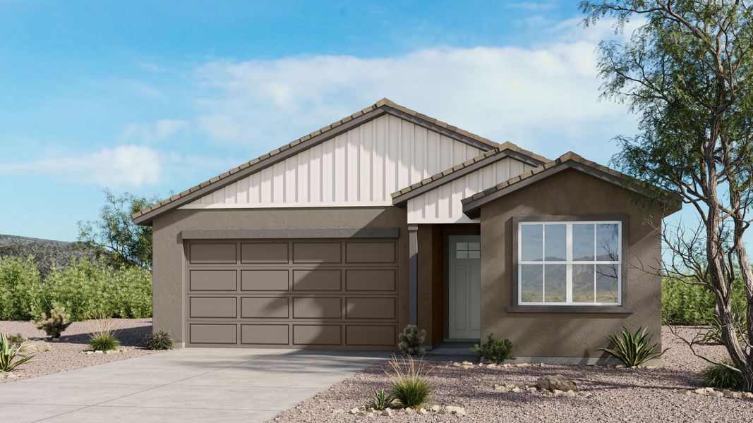 Representative exterior photo of a completed home built from the Hazel by Taylor Morrison in Saddleback, Peoria, AZ (Image 3).