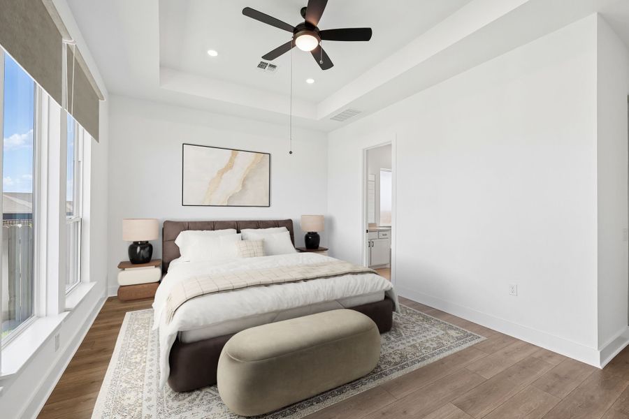 Furnished interior view inside a new home in Easton Park, Austin (Image 13). Furnished interior view inside a new home in Easton Park, Austin (Image 13).