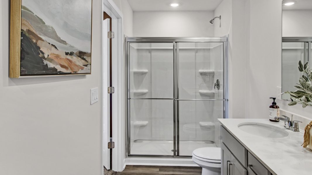 Representative furnished interior of a home built from the Freeport by D.R. Horton in Bailey Park, Fayetteville (Image 30).
