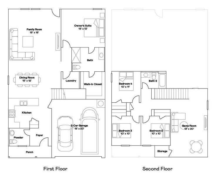 2D floor plan layout of this home in The Grand Prairie, Hockley, TX (Image 2). 2D floor plan layout of this home in The Grand Prairie, Hockley, TX (Image 2).