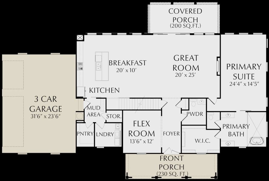 2D floor plan layout for the Jack by KM Homes in Glory Meadows, Gainesville, GA (Image 3). 2D floor plan layout for the Jack by KM Homes in Glory Meadows, Gainesville, GA (Image 3).