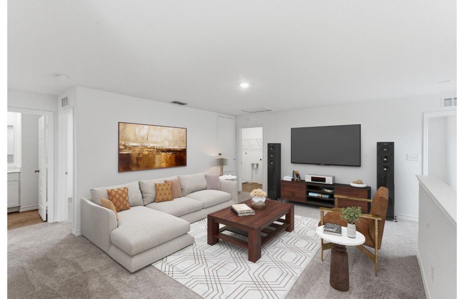 Representative furnished interior of a home built from the Coolidge by Centex in Horizon Ridge, San Antonio (Image 9). Representative furnished interior of a home built from the Coolidge by Centex in Horizon Ridge, San Antonio (Image 9).