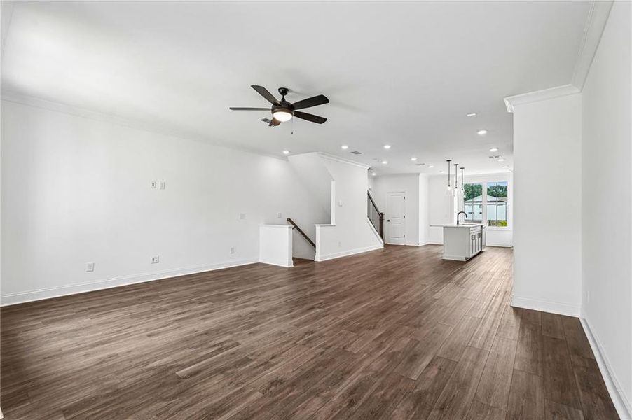 Spacious, unfurnished interior of a new home in Millcroft Townhomes, Buford (Image 40). Spacious, unfurnished interior of a new home in Millcroft Townhomes, Buford (Image 40).