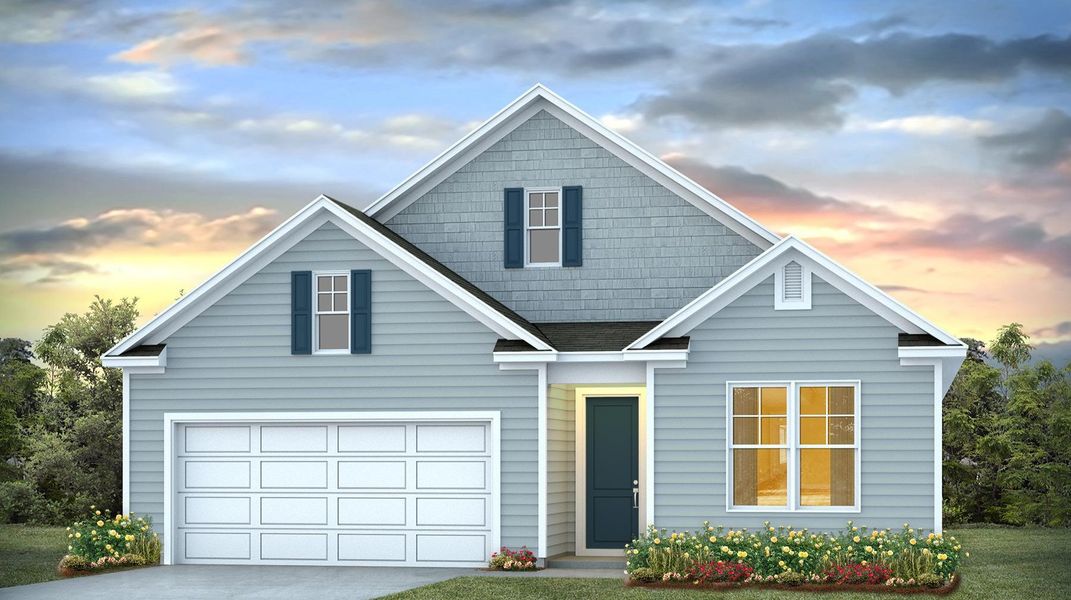 Representative exterior photo of a completed home built from the DOVER by D.R. Horton in Ferry Grove, Lexington, SC (Image 20). Representative exterior photo of a completed home built from the DOVER by D.R. Horton in Ferry Grove, Lexington, SC (Image 20).