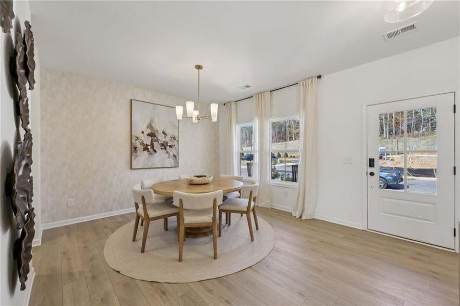 Furnished interior view inside a new home in Arbors at Richland Creek, Buford (Image 8).