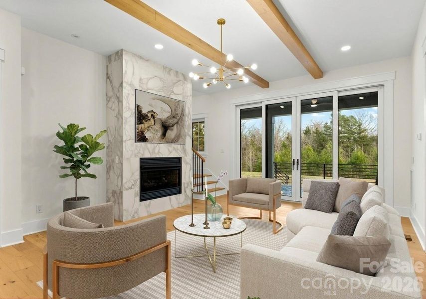 Furnished interior view inside a new home in , Mint Hill (Image 19).
