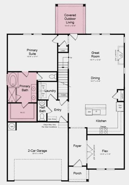 2D floor plan layout of this home in Weatherfield, Buford, GA (Image 2). 2D floor plan layout of this home in Weatherfield, Buford, GA (Image 2).