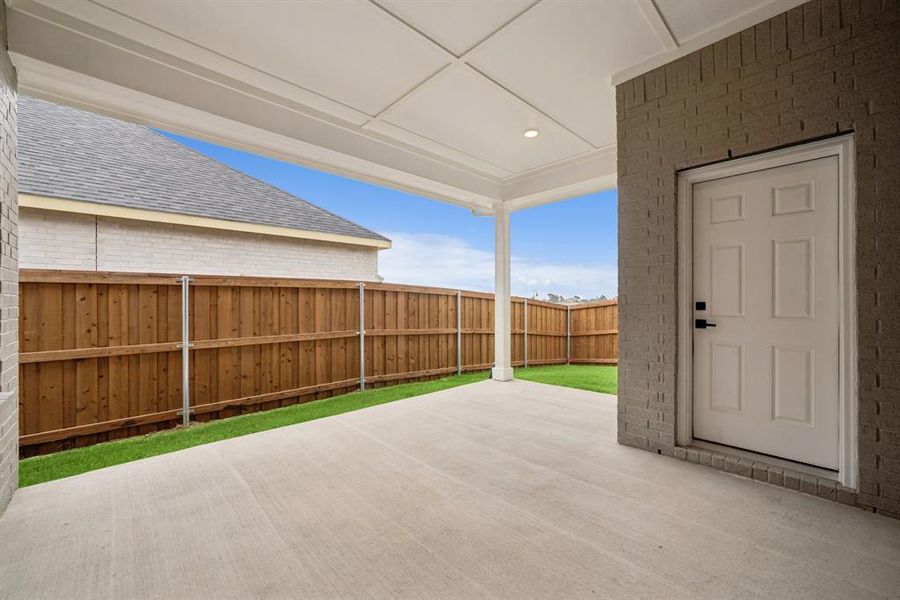 Exterior details and patio area of a home in Talia – Garden Series, Mesquite (Image 2).