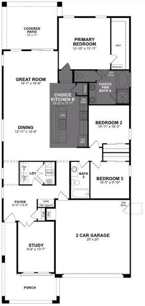 2D floor plan layout of this home in Highpointe at Northpointe, Peoria, AZ (Image 3). 2D floor plan layout of this home in Highpointe at Northpointe, Peoria, AZ (Image 3).