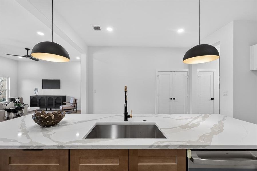 Close-up of interior finishes inside a home in , Dallas (Image 20).