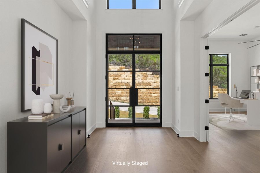 Furnished interior view inside a new home in The Estates at Rough Hollow Vista Ridge, Lakeway (Image 6).