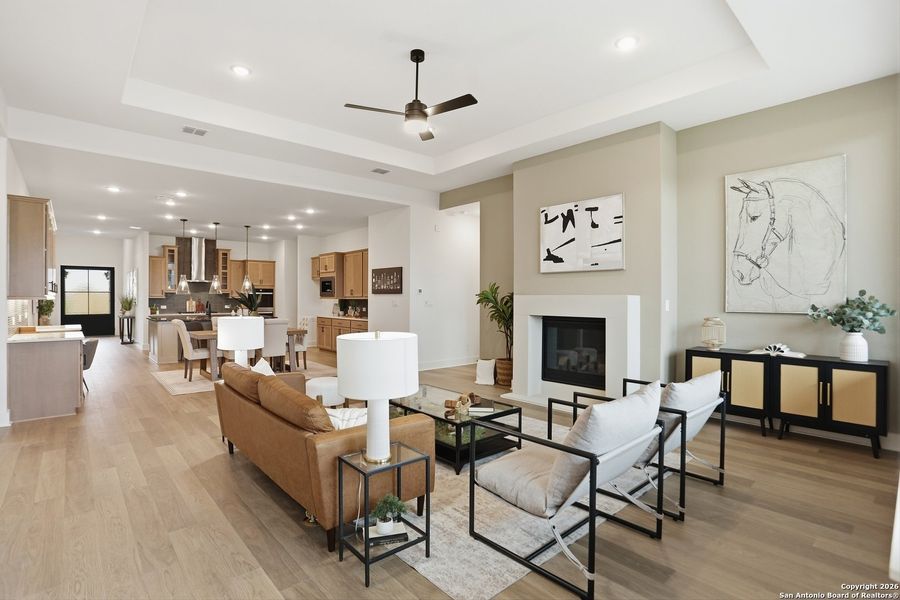 Furnished interior view inside a new home in Kinder Ranch - 70', San Antonio (Image 7).