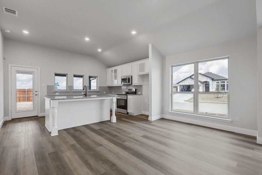 Representative furnished interior of a home built from the Devin by Cheldan Homes in Sunset Ridge, Keene (Image 7). Representative furnished interior of a home built from the Devin by Cheldan Homes in Sunset Ridge, Keene (Image 7).