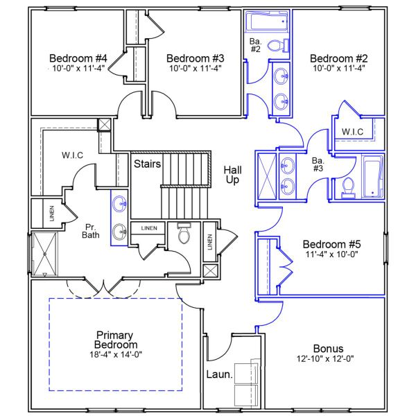 2D floor plan layout of this home in Allston Park, Calabash, NC (Image 3).