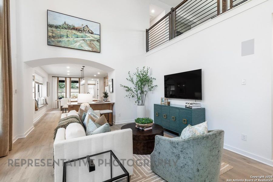 Furnished interior view inside a new home in Davis Ranch: 45ft. lots, San Antonio (Image 6).