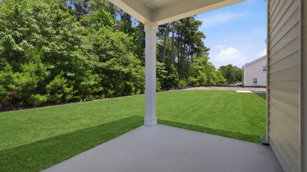 Exterior details and patio area of a home in Ridgewood Farms, Winterville (Image 21). Exterior details and patio area of a home in Ridgewood Farms, Winterville (Image 21).