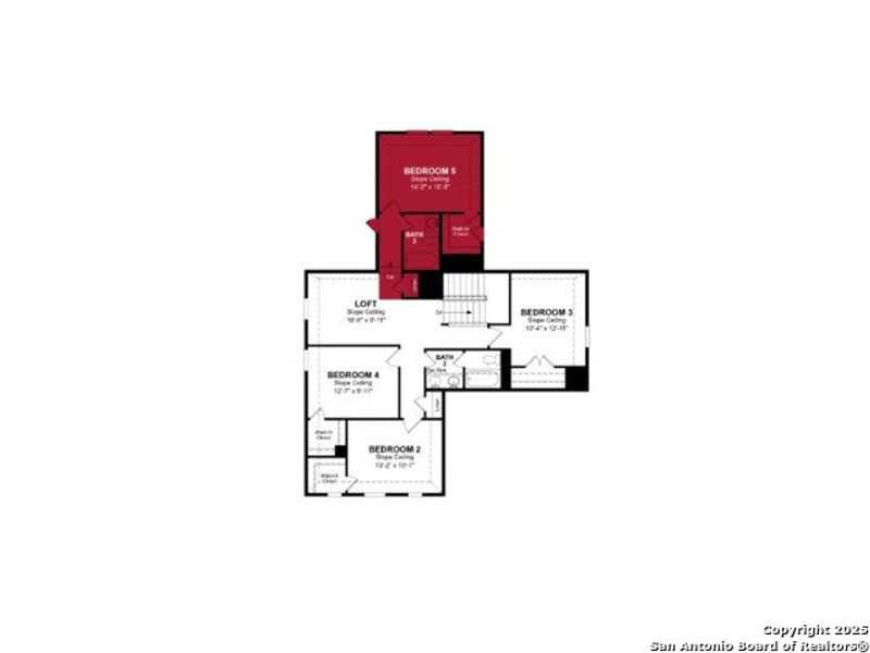 2D floor plan layout of this home in Morgan Meadows, San Antonio, TX (Image 4).