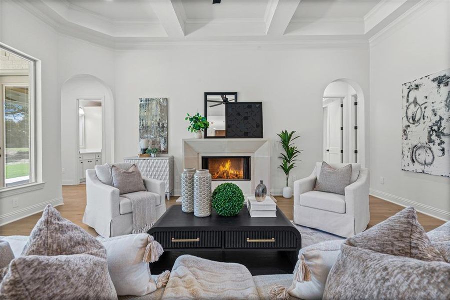 Furnished interior view inside a new home in SouthBend Estates, Granbury (Image 10).