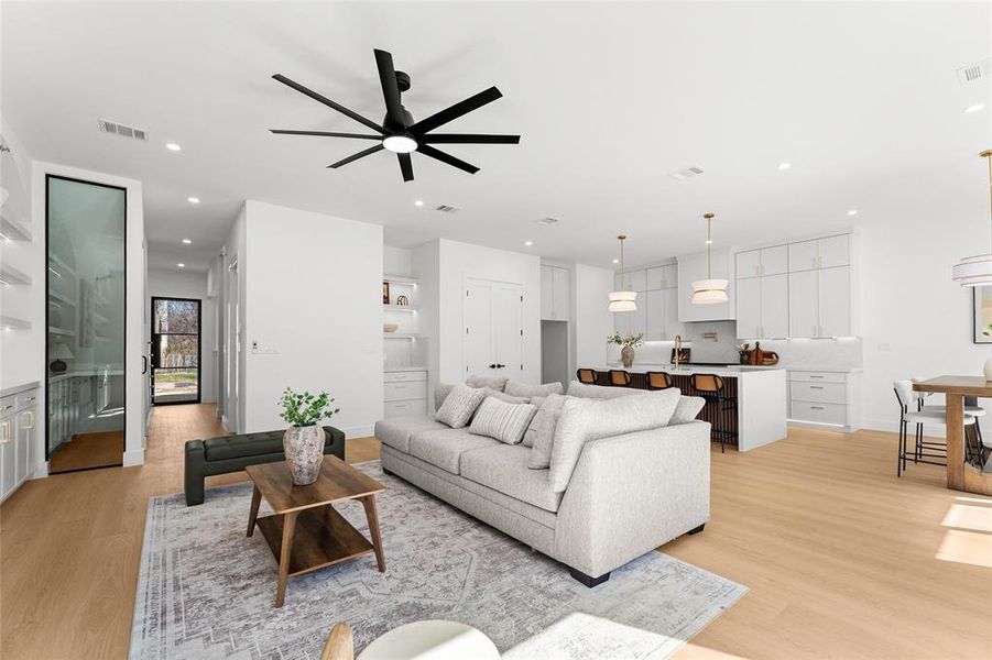 Furnished interior view inside a new home in , Dallas (Image 11). Furnished interior view inside a new home in , Dallas (Image 11).