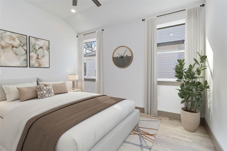 Primary bedroom with virtual staging