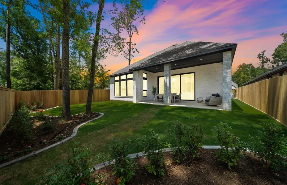 Exterior details and patio area of a home in The Highlands 55′, Porter (Image 3). Exterior details and patio area of a home in The Highlands 55′, Porter (Image 3).