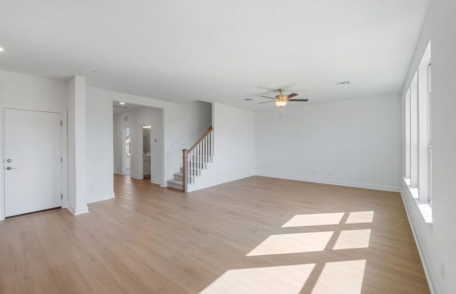 Spacious, unfurnished interior of a new home in Saddleback at Santa Rita Ranch, Liberty Hill (Image 16). Spacious, unfurnished interior of a new home in Saddleback at Santa Rita Ranch, Liberty Hill (Image 16).