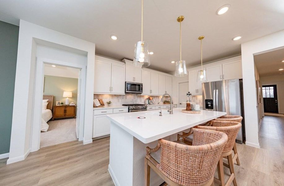 Furnished interior view inside a new home in Laurel Landing: Landmark Collection, Alvin (Image 5).