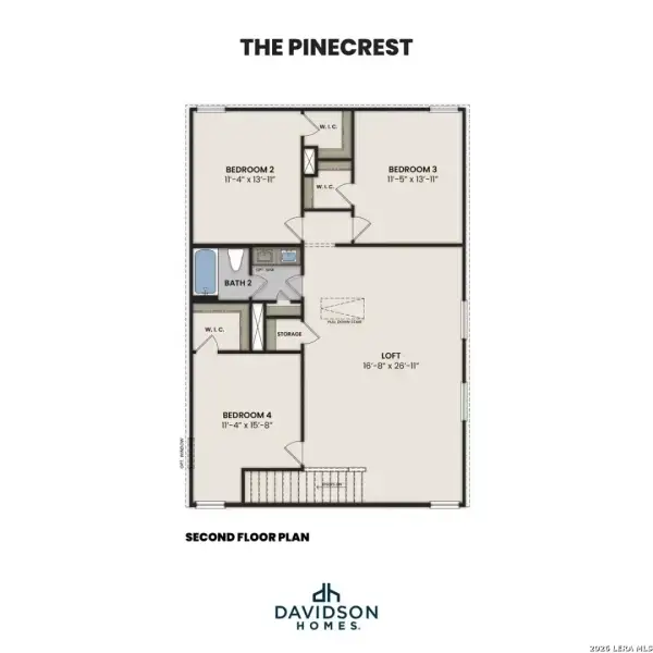 2D floor plan layout of this home in Mesa Vista, San Antonio, TX (Image 5).